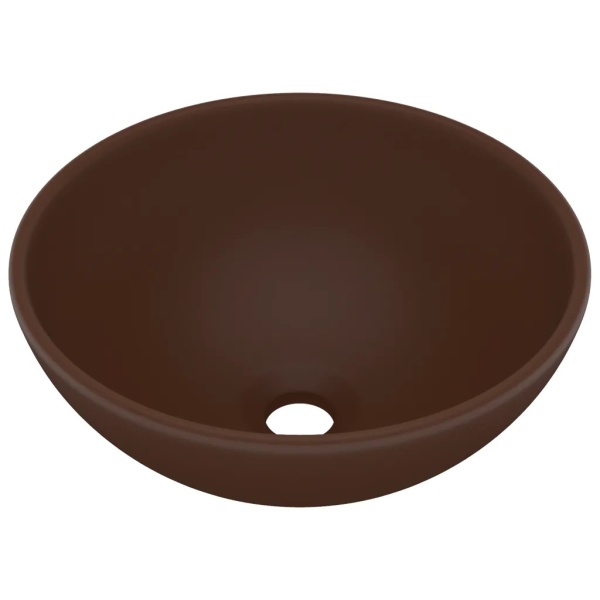 Chiuvetă Baie Lux Maro Inchis Mat 32,5x14 cm Ceramică Rotund 146973